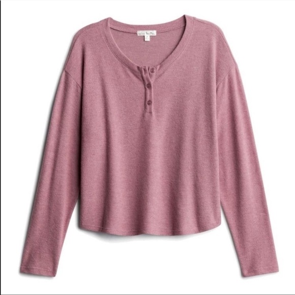 Stitch Fix l Nine Britton Abigail Brushed Henley Knit Top,  XS - Picture 1 of 10